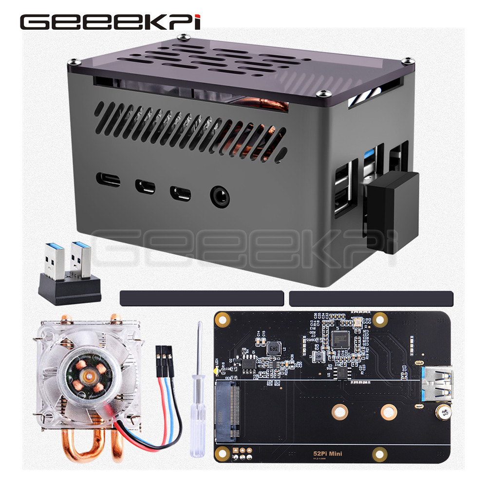 Argon One V3 M.2 Nvme Case - Geeekki Cangkang Hitam Casing Bata Aluminium