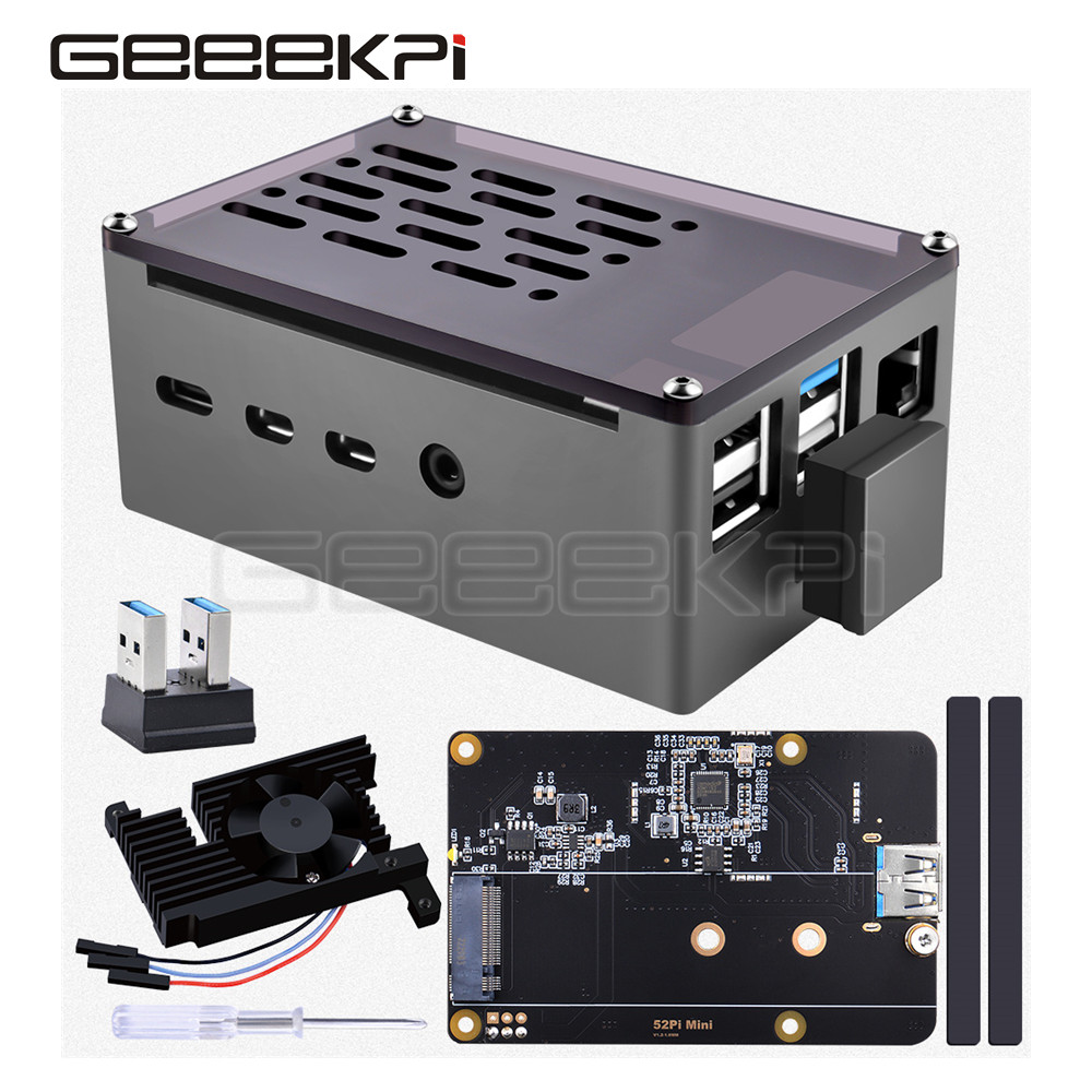 Geeekki Cangkang Hitam Casing  - Argon One V3 M.2 Nvme Case ulasan dan harga